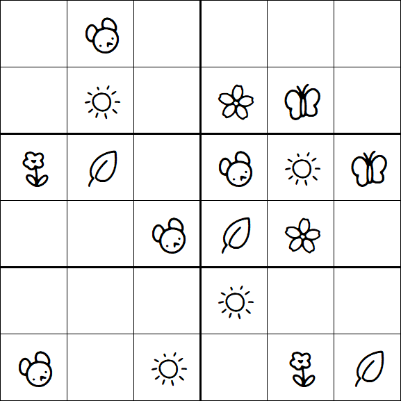 Kids Sudoku 6x6 - Fácil
