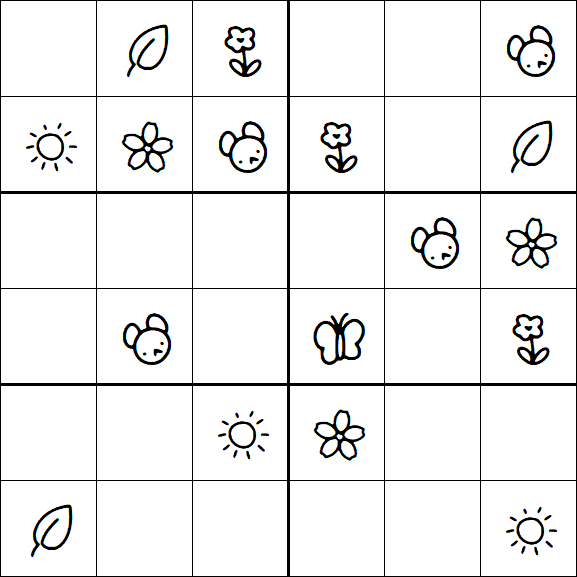 Kids Sudoku 6x6 - Fácil