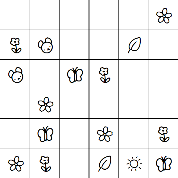 Kids Sudoku 6x6 - Simple