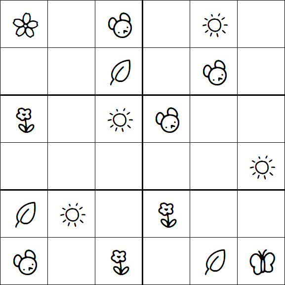 Kids Sudoku 6x6 - Simple