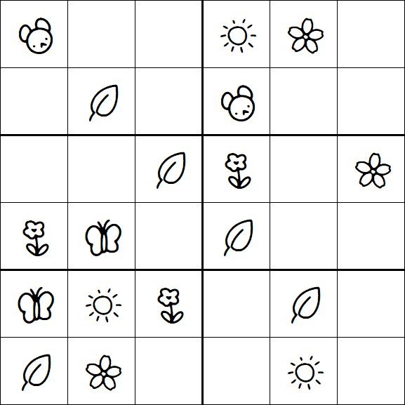 Kids Sudoku 6x6 - Simple
