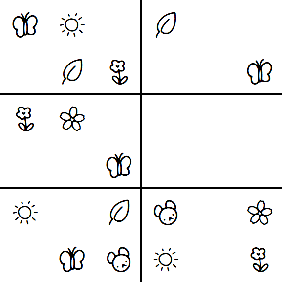 Kids Sudoku 6x6 - Fácil