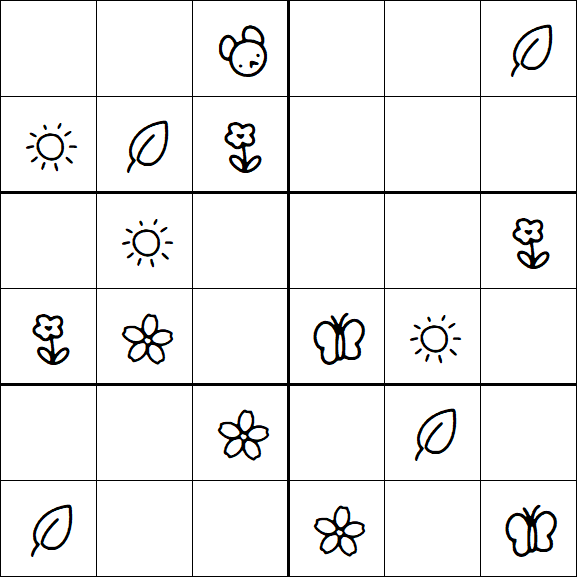 Kids Sudoku 6x6 - Fácil