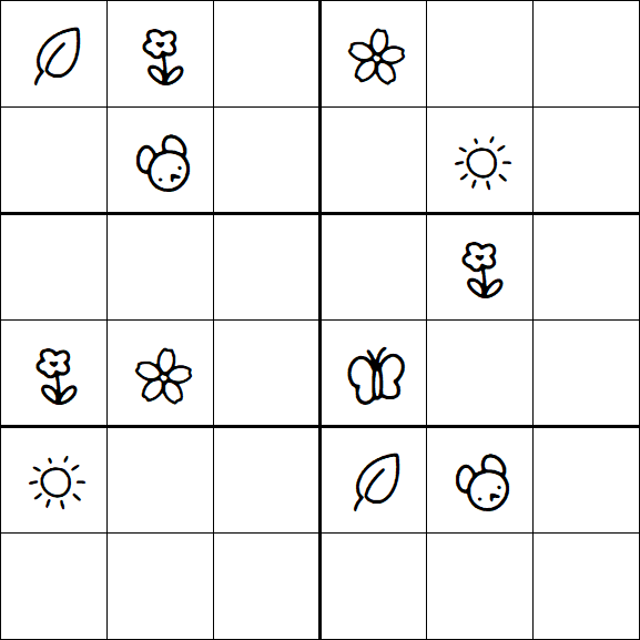 Kids Sudoku 6x6 - Hard