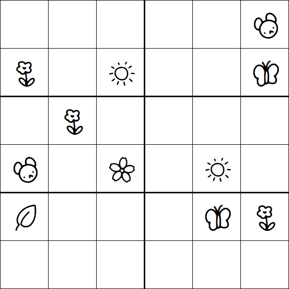 Kids Sudoku 6x6 - Hard