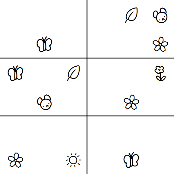 Kids Sudoku 6x6 - Hard