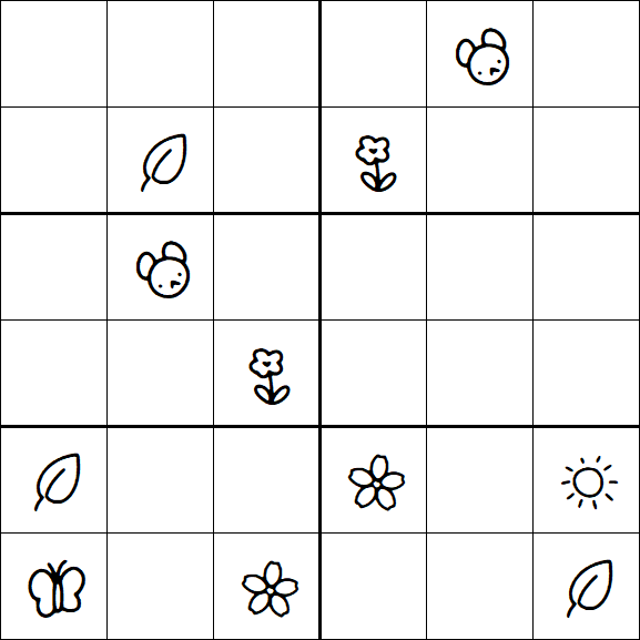Kids Sudoku 6x6 - Hard