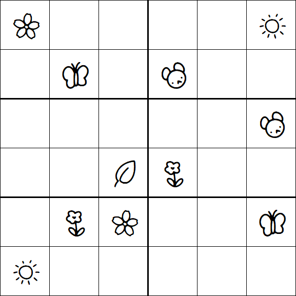 Kids Sudoku 6x6 - Difficile