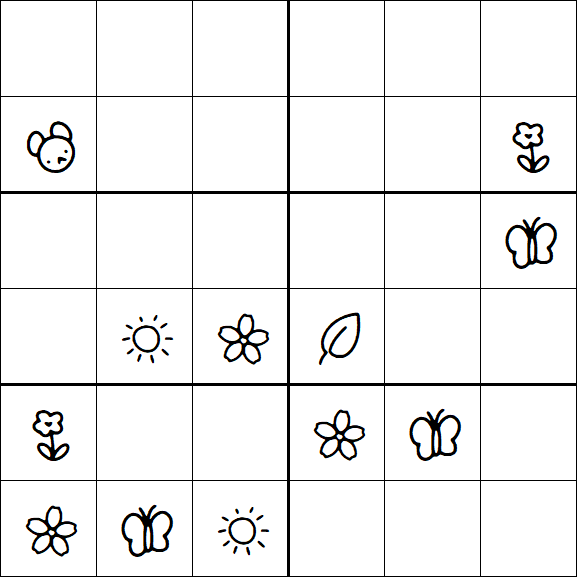 Kids Sudoku 6x6 - Hard