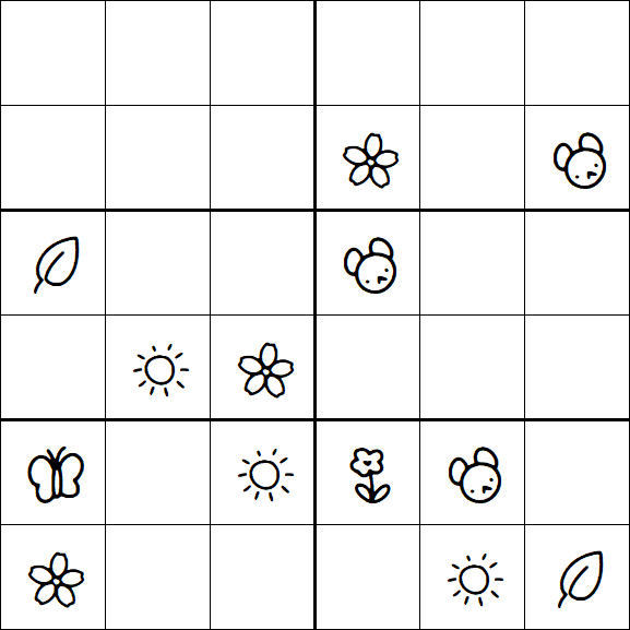 Kids Sudoku 6x6 - Hard