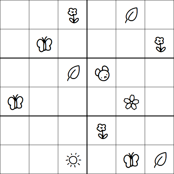 Kids Sudoku 6x6 - Hard