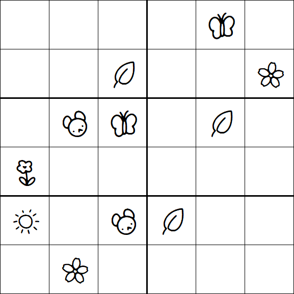 Kids Sudoku 6x6 - Hard