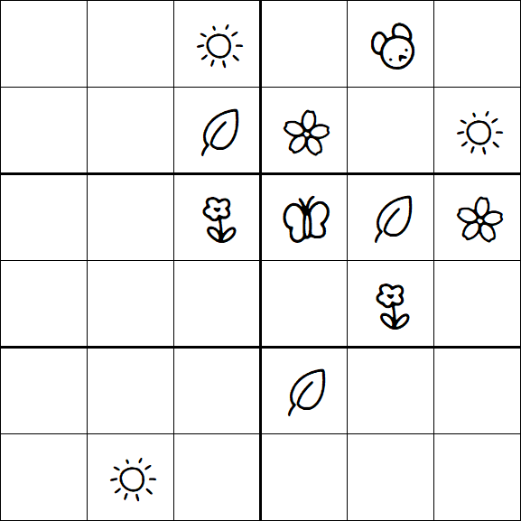 Kids Sudoku 6x6 - Difficile