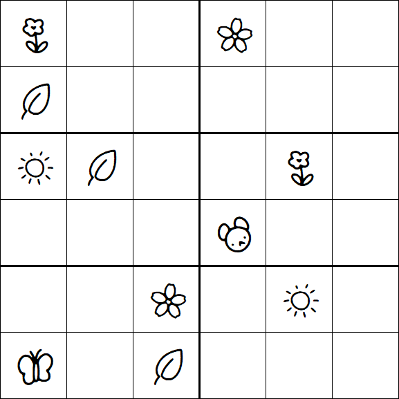 Kids Sudoku 6x6 - Difficile
