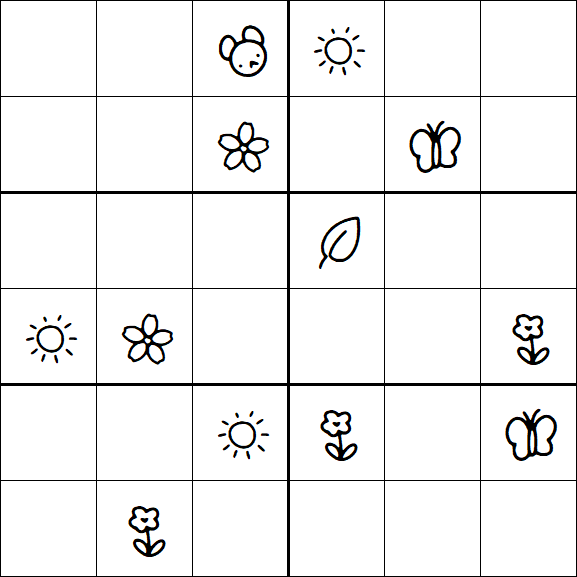 Kids Sudoku 6x6 - Hard