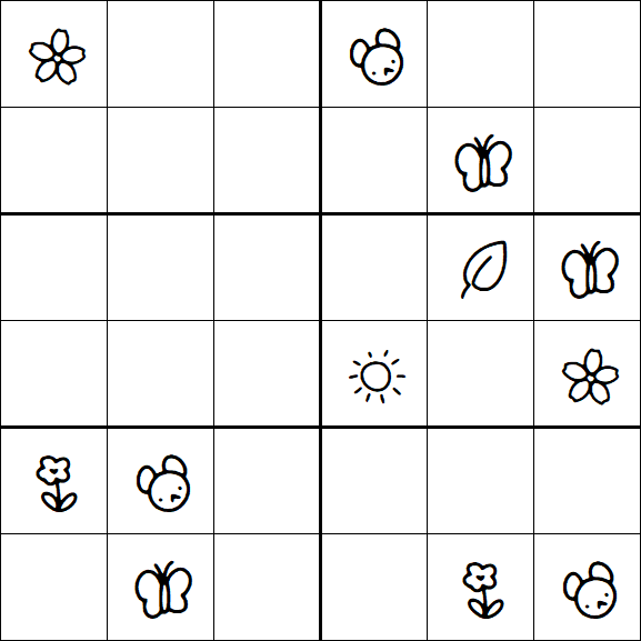 Kids Sudoku 6x6 - Hard