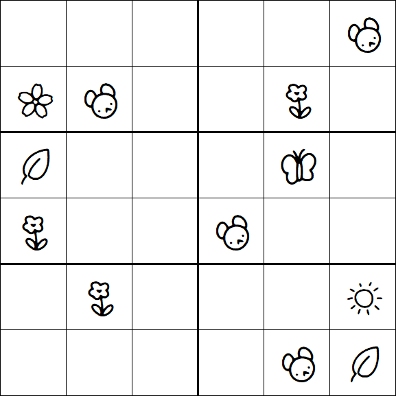 Kids Sudoku 6x6 - Hard