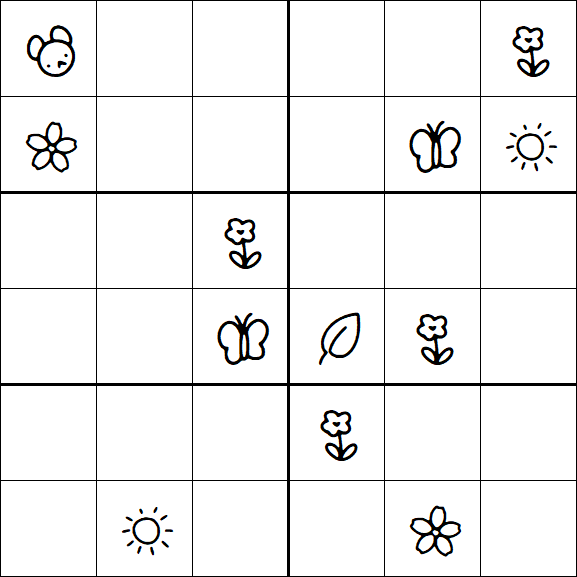 Kids Sudoku 6x6 - Hard