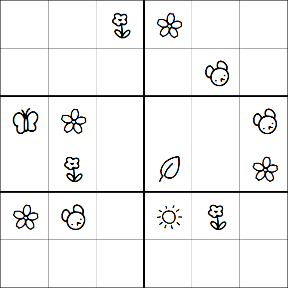 Kids Sudoku 6x6 - Hard