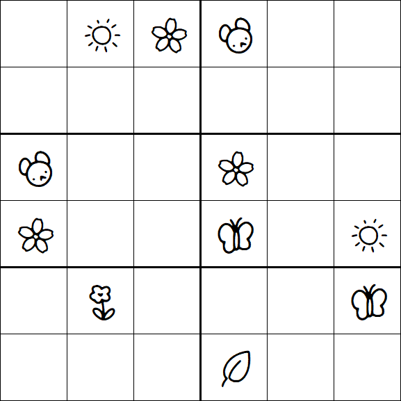 Kids Sudoku 6x6 - Hard