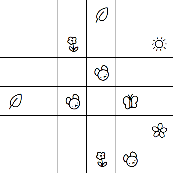 Kids Sudoku 6x6 - Hard