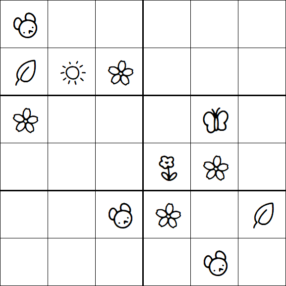 Kids Sudoku 6x6 - Hard