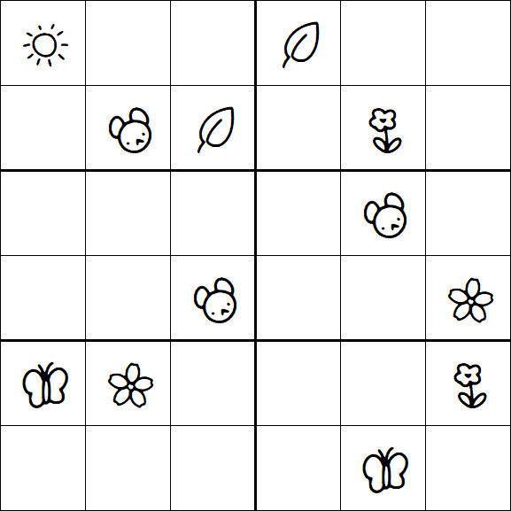 Kids Sudoku 6x6 - Hard