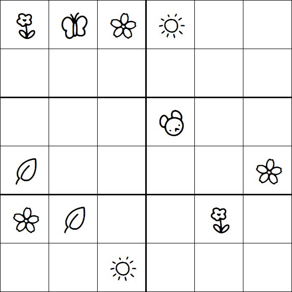Kids Sudoku 6x6 - Hard
