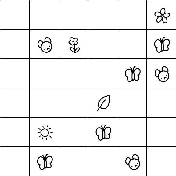 Kids Sudoku 6x6 - Hard