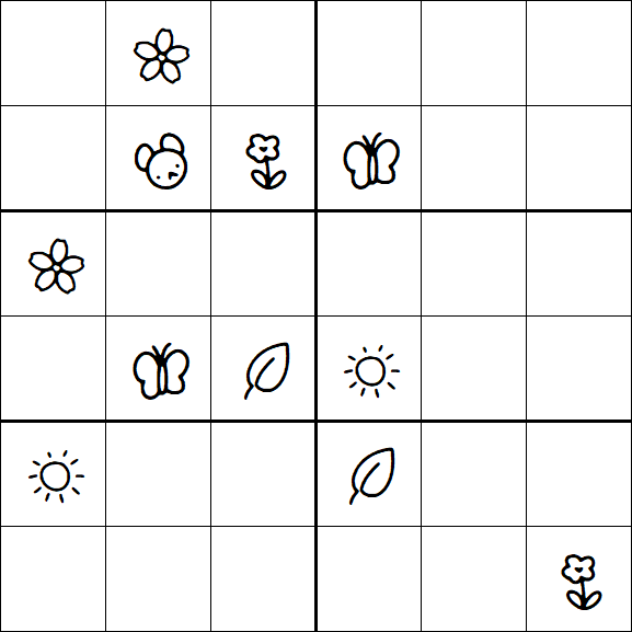 Kids Sudoku 6x6 - Hard