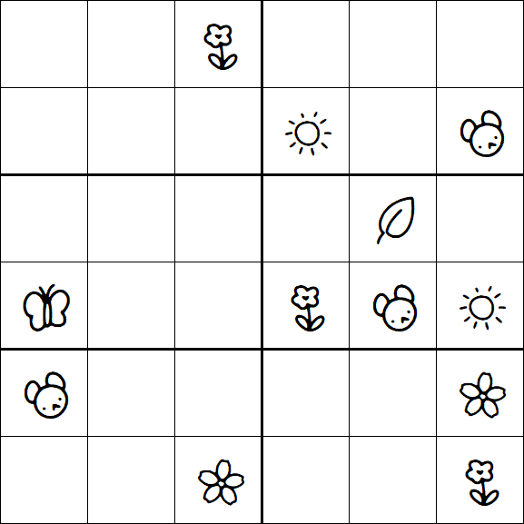 Kids Sudoku 6x6 - Hard