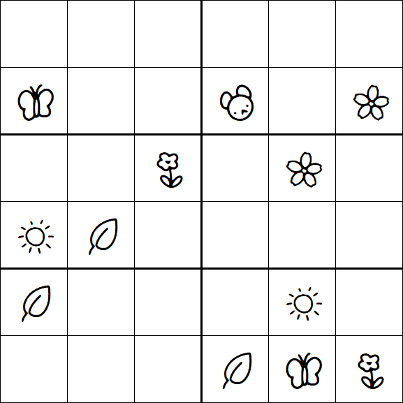 Kids Sudoku 6x6 - Difficile