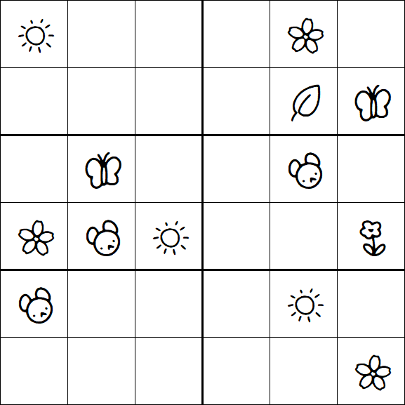 Kids Sudoku 6x6 - Hard