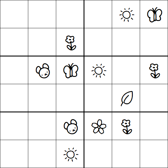 Kids Sudoku 6x6 - Hard