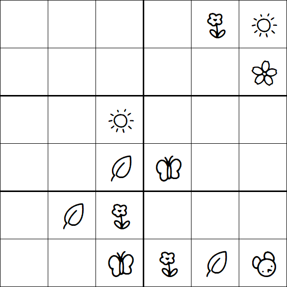 Kids Sudoku 6x6 - Hard