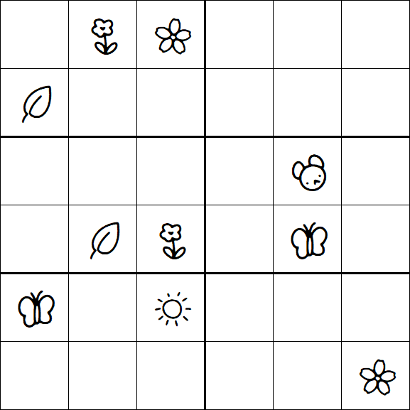 Kids Sudoku 6x6 - Hard