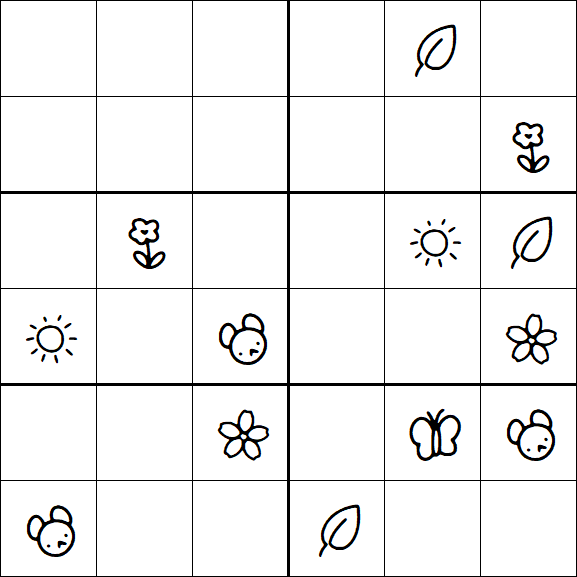 Kids Sudoku 6x6 - Difficile