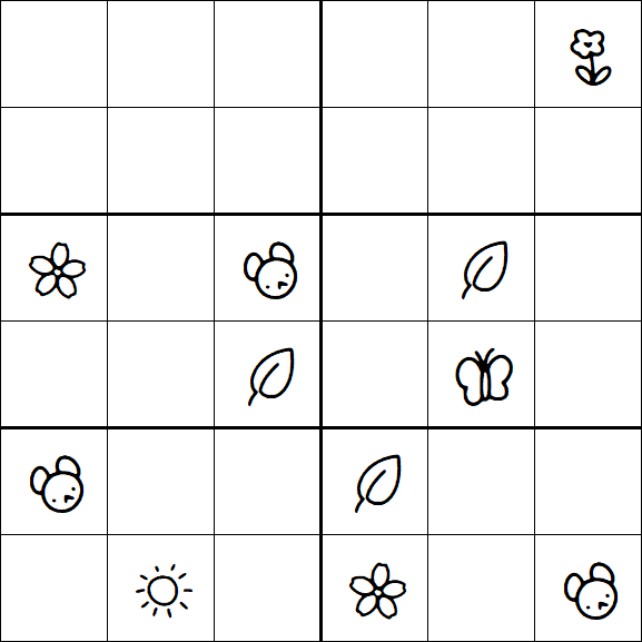 Kids Sudoku 6x6 - Hard