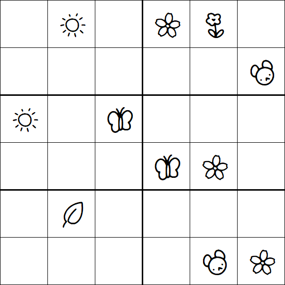 Kids Sudoku 6x6 - Hard