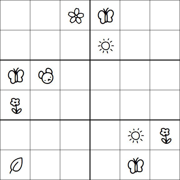 Kids Sudoku 6x6 - Difícil