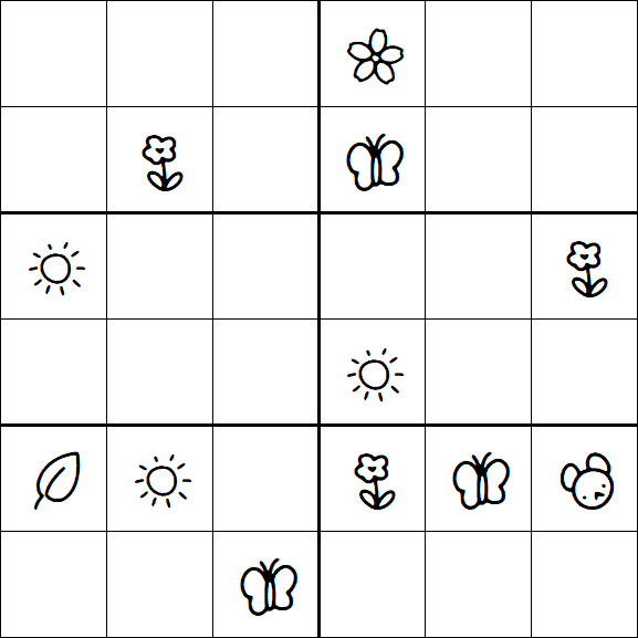 Kids Sudoku 6x6 - Difícil