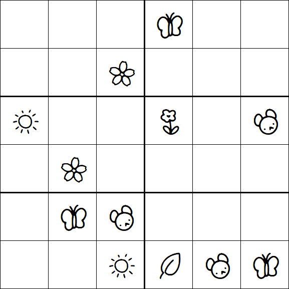 Kids Sudoku 6x6 - Difícil