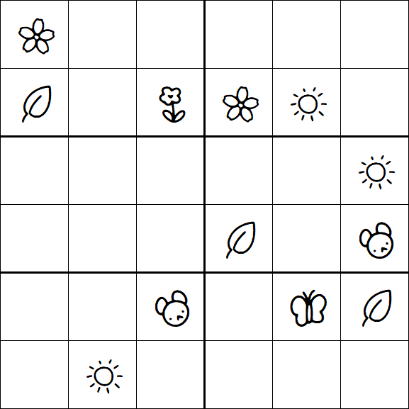 Kids Sudoku 6x6 - Difícil