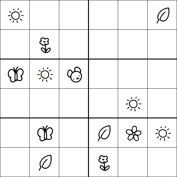 Kids Sudoku 6x6 - Difícil