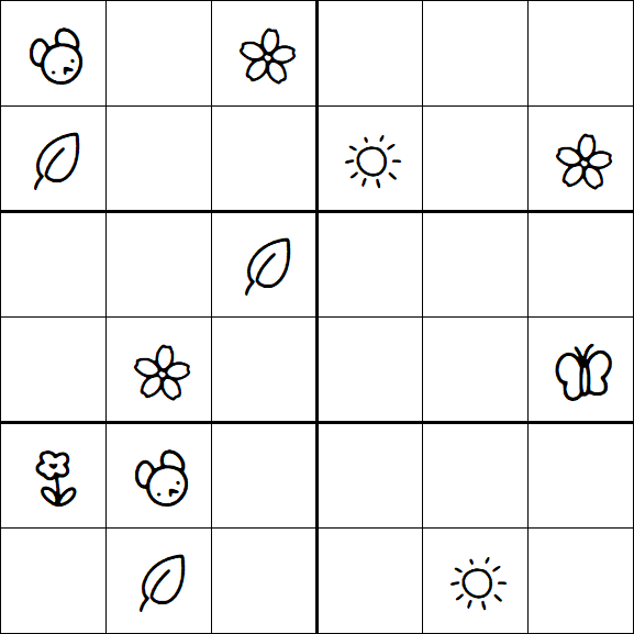 Kids Sudoku 6x6 - Difícil