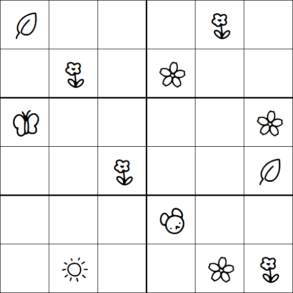 Kids Sudoku 6x6 - Difícil