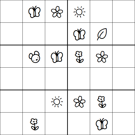 Kids Sudoku 6x6 - Difícil