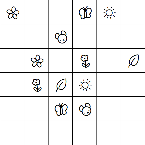 Kids Sudoku 6x6 - Difícil