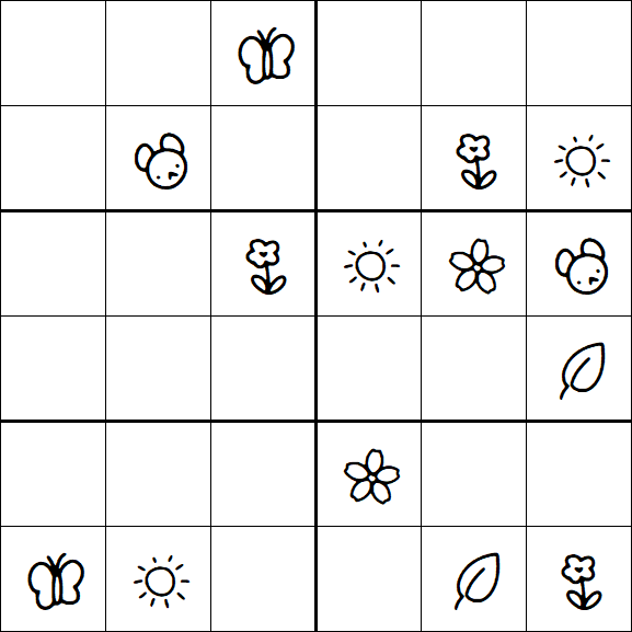 Kids Sudoku 6x6 - Difícil