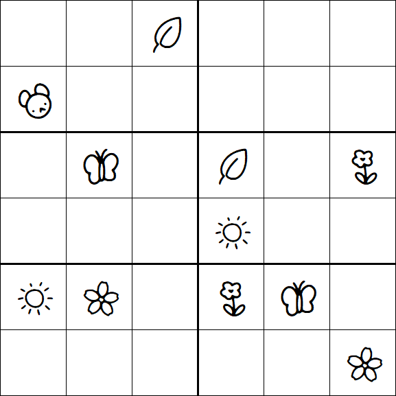 Kids Sudoku 6x6 - Difícil